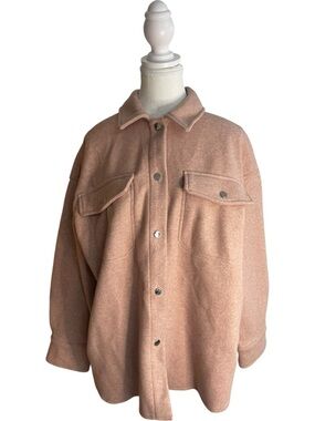 Zara Blush Pink Button-Down Shacket